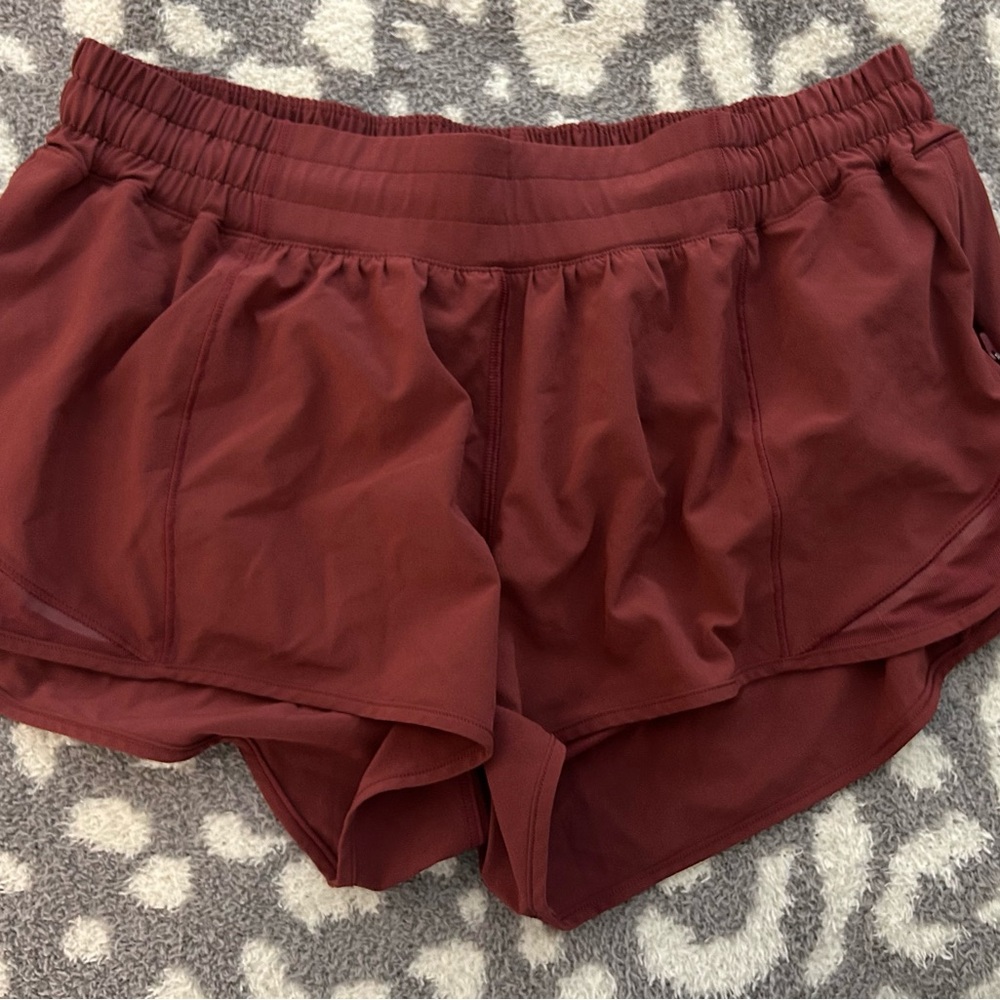 Women's Burgundy Athletic Shorts